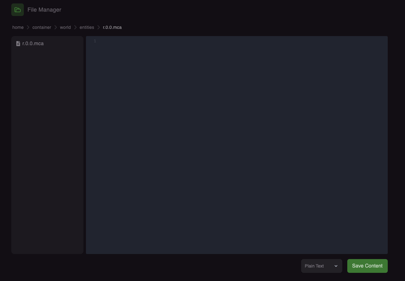File editor showing server.properties being edited